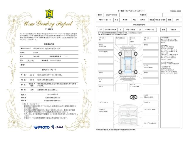 車両状態評価書