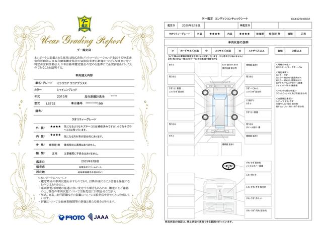 車両状態評価書