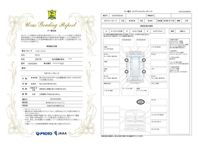 車両状態評価書