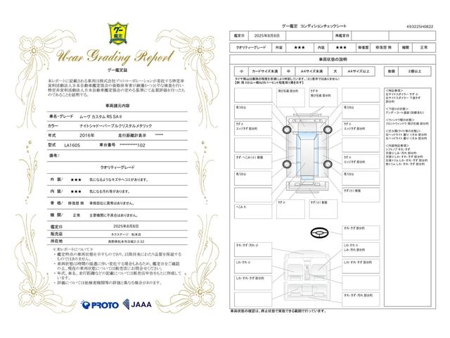 車両状態評価書