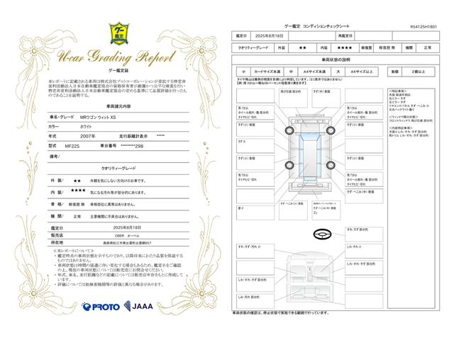 車両状態評価書