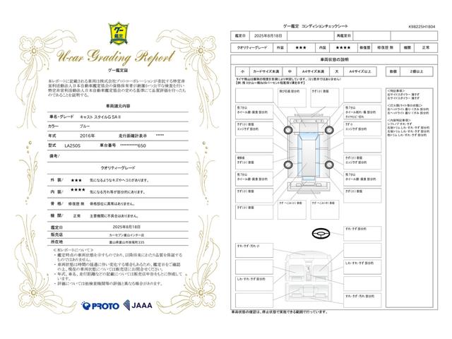 車両状態評価書