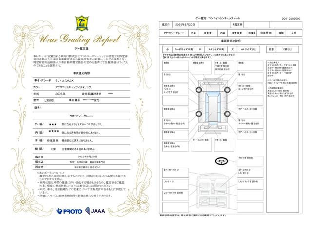 車両状態評価書