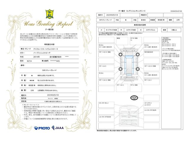 車両状態評価書