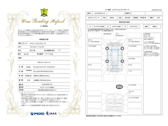 車両状態評価書