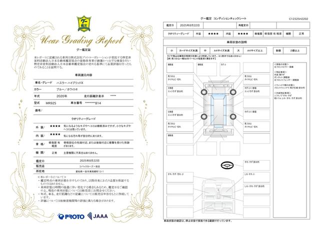 車両状態評価書