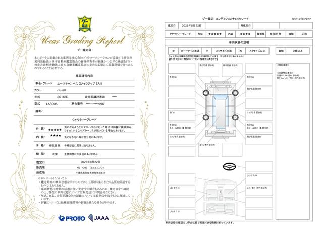 車両状態評価書