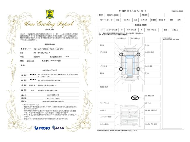 車両状態評価書