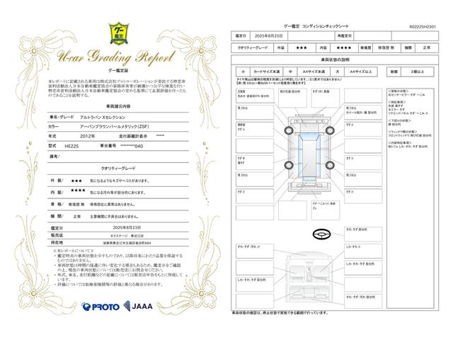 車両状態評価書