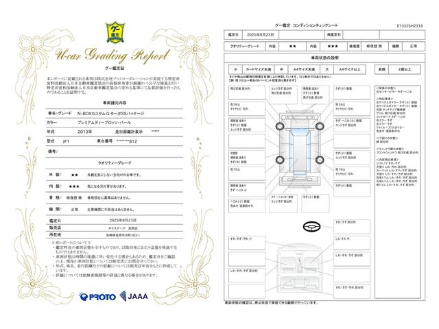 車両状態評価書