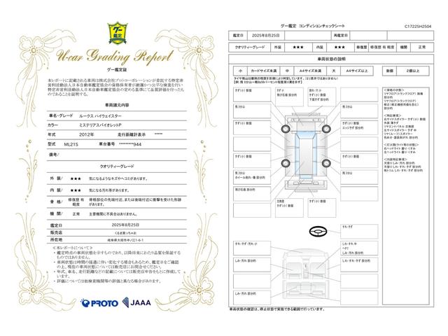車両状態評価書