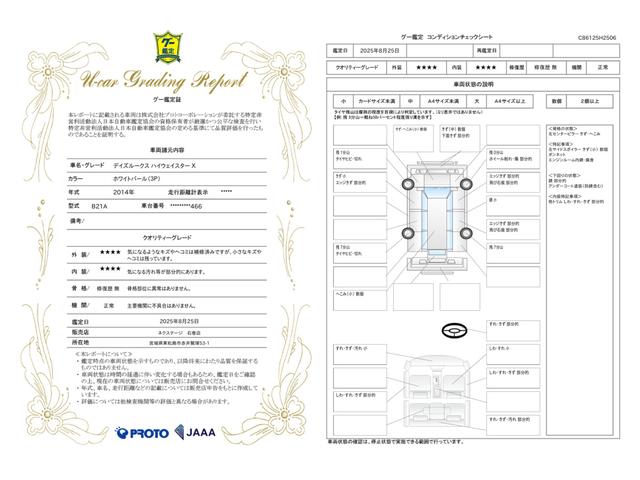 車両状態評価書