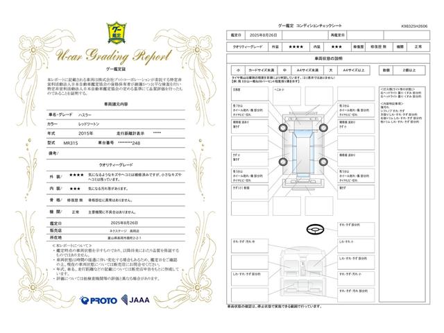 車両状態評価書