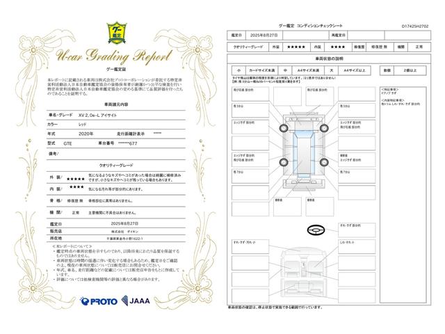 車両状態評価書