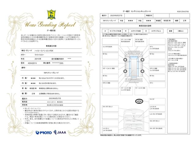 車両状態評価書
