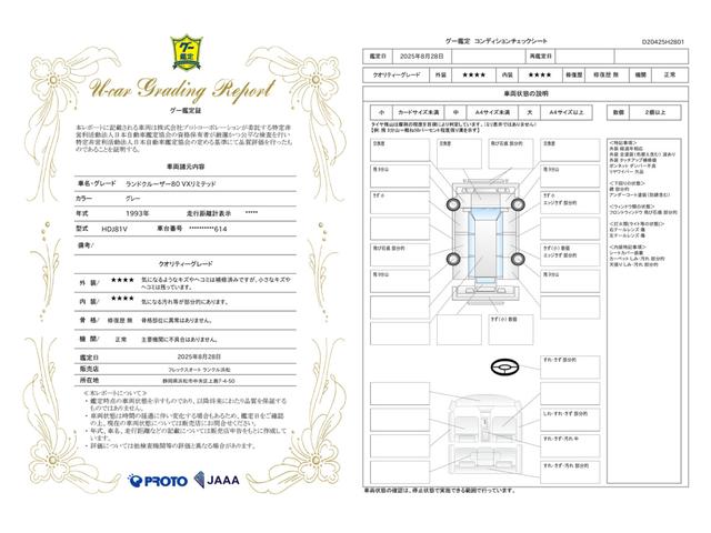 車両状態評価書