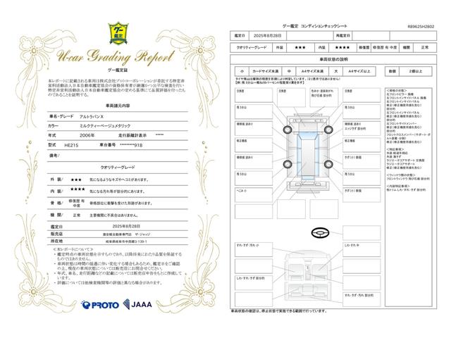 車両状態評価書