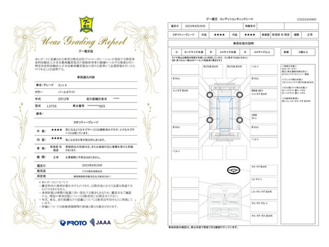 車両状態評価書