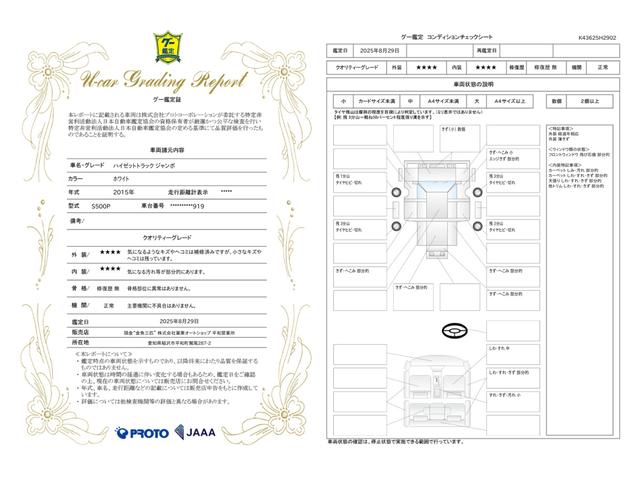 車両状態評価書