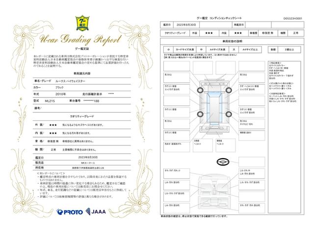 車両状態評価書