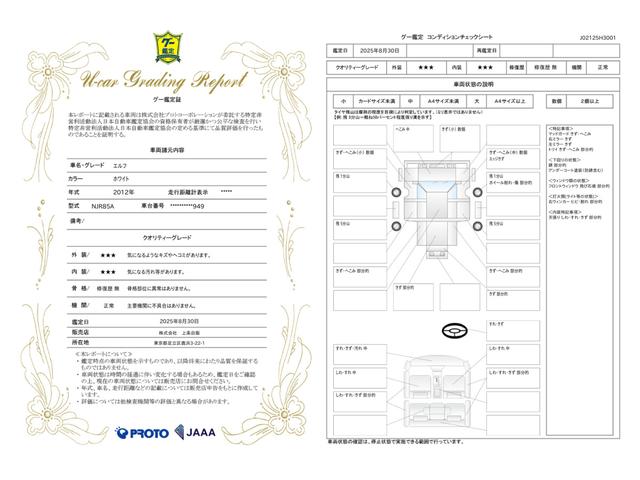 車両状態評価書