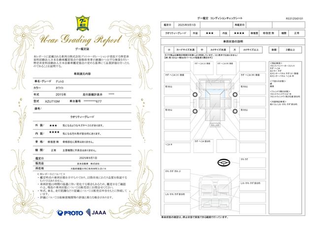 車両状態評価書