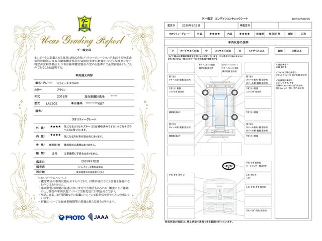 車両状態評価書