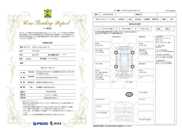 車両状態評価書