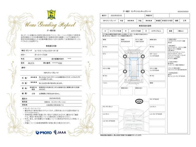 車両状態評価書