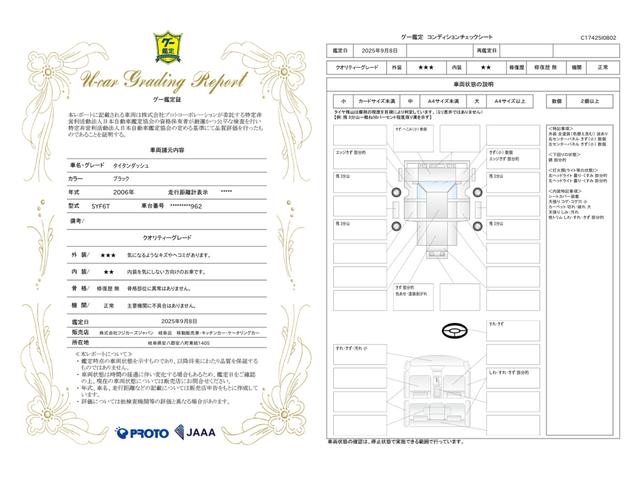 車両状態評価書