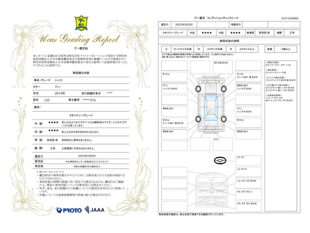 車両状態評価書