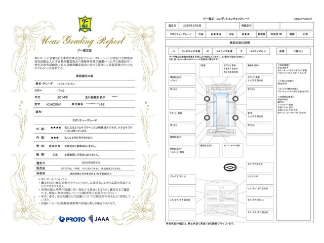 車両状態評価書