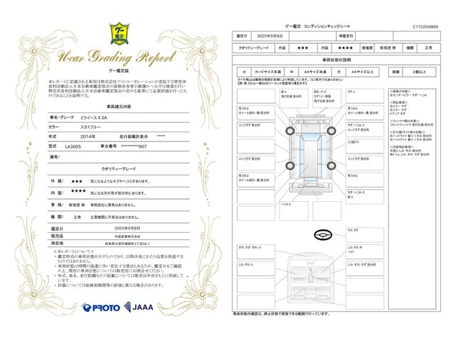 車両状態評価書