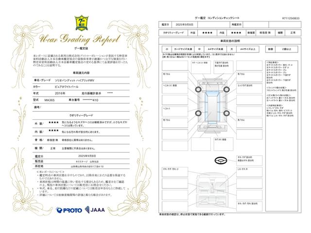 車両状態評価書