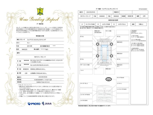 車両状態評価書