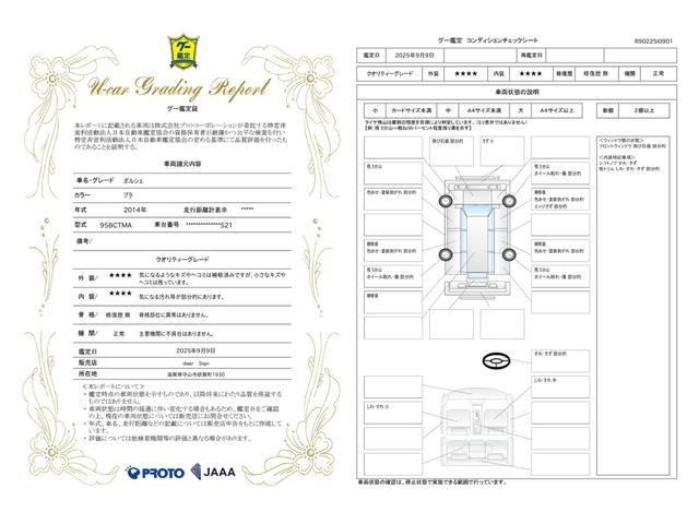 車両状態評価書