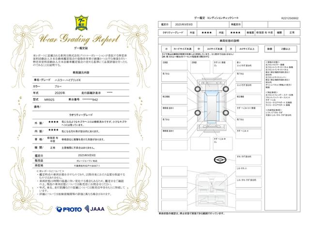 車両状態評価書