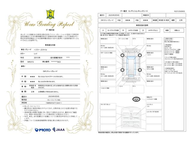 車両状態評価書