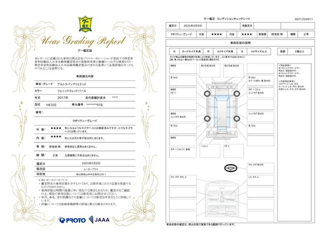 車両状態評価書