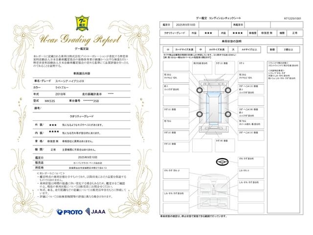 車両状態評価書