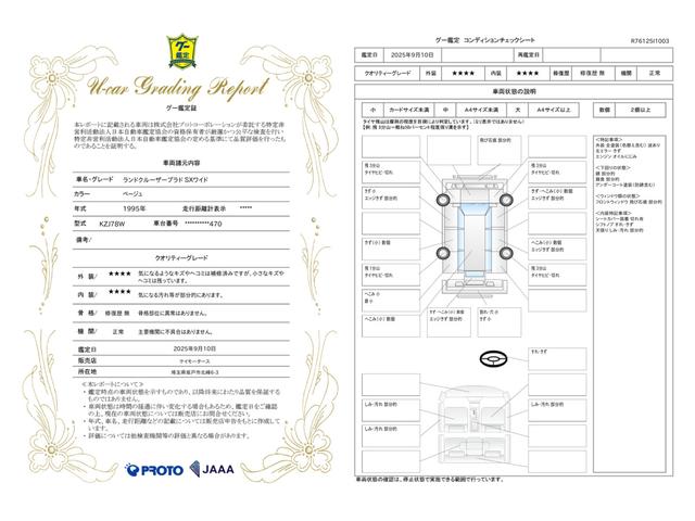 車両状態評価書