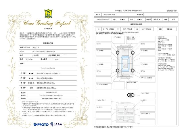車両状態評価書