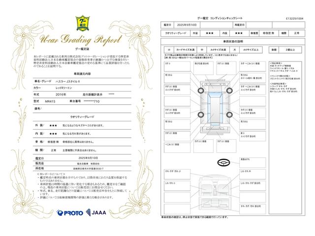 車両状態評価書