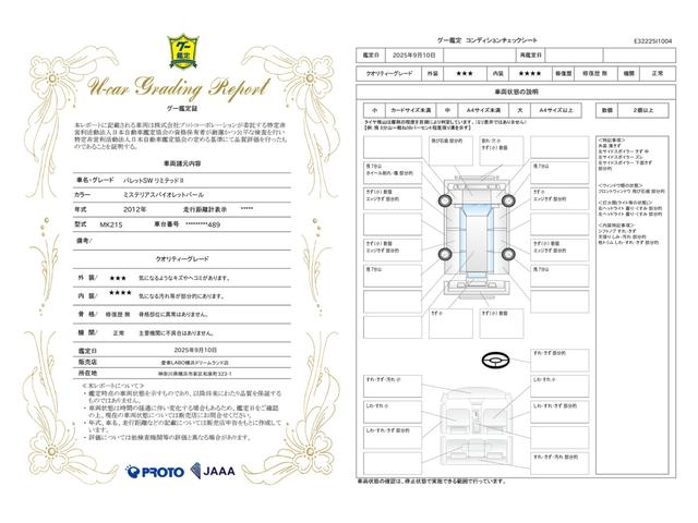車両状態評価書