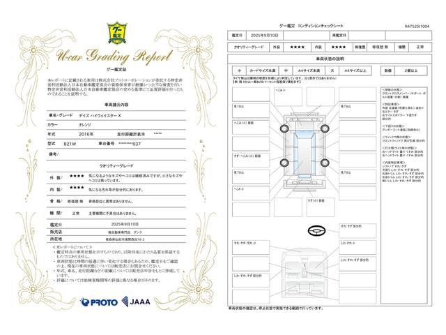 車両状態評価書