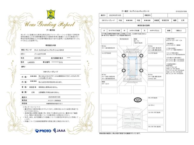 車両状態評価書
