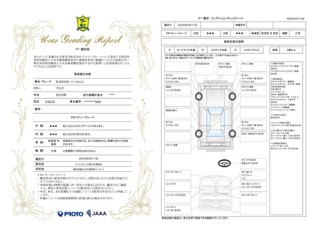 車両状態評価書
