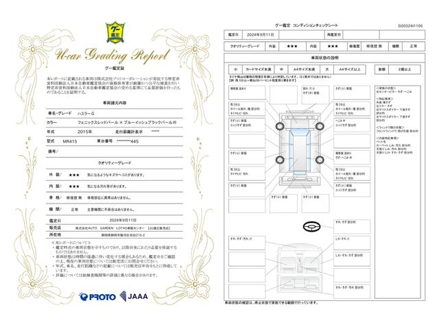 車両状態評価書