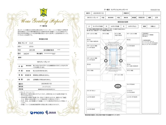 車両状態評価書