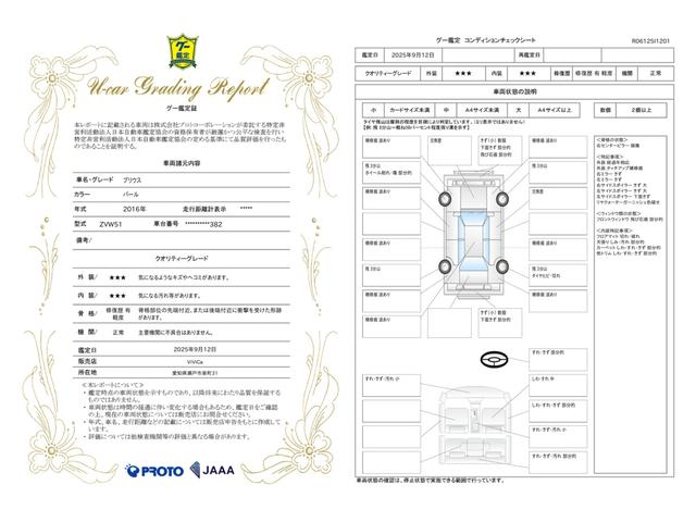車両状態評価書